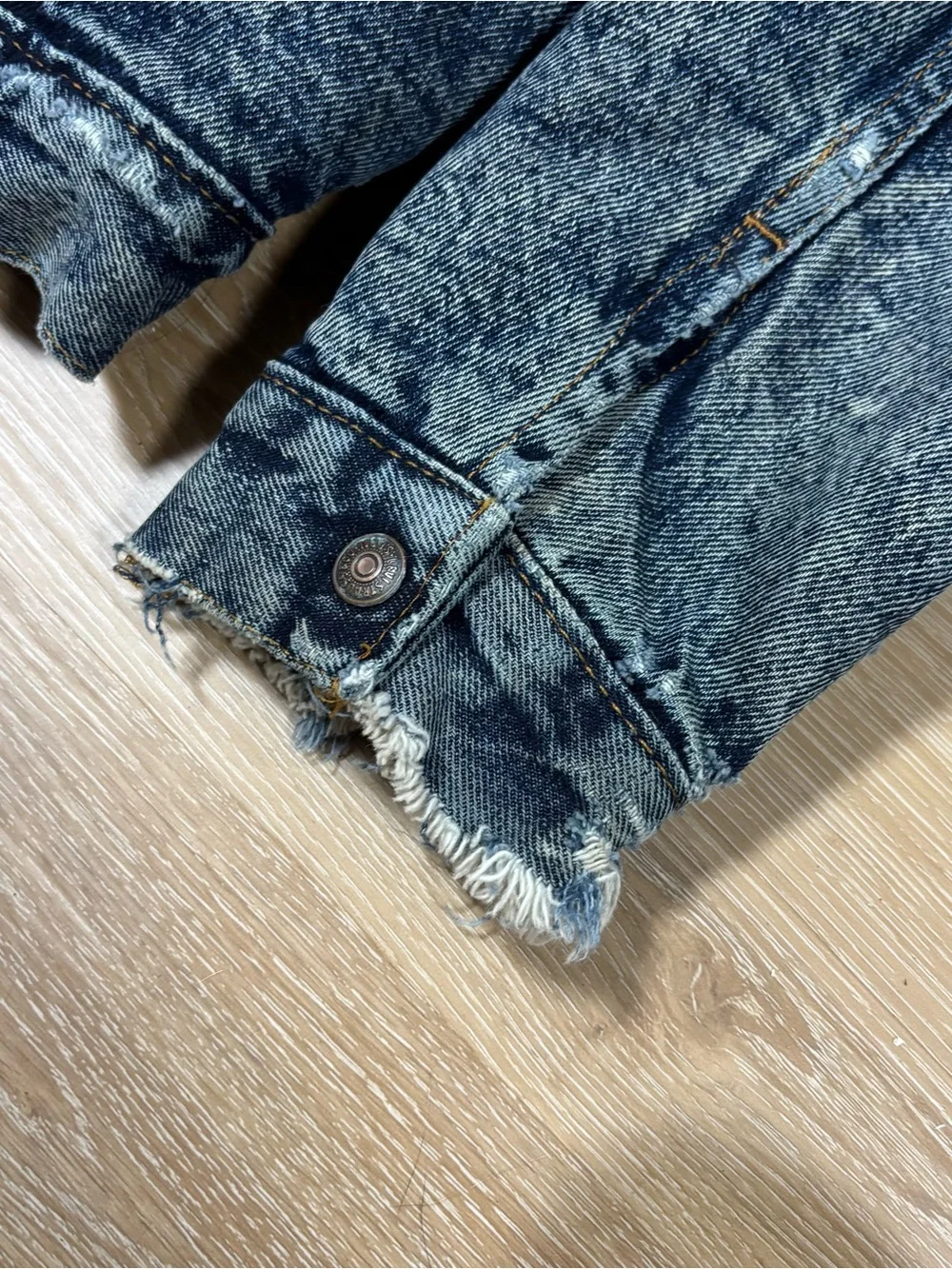 Vintage Levis Jacket Mens XL Blue Sherpa Lined Denim Trucker Made USA 80s